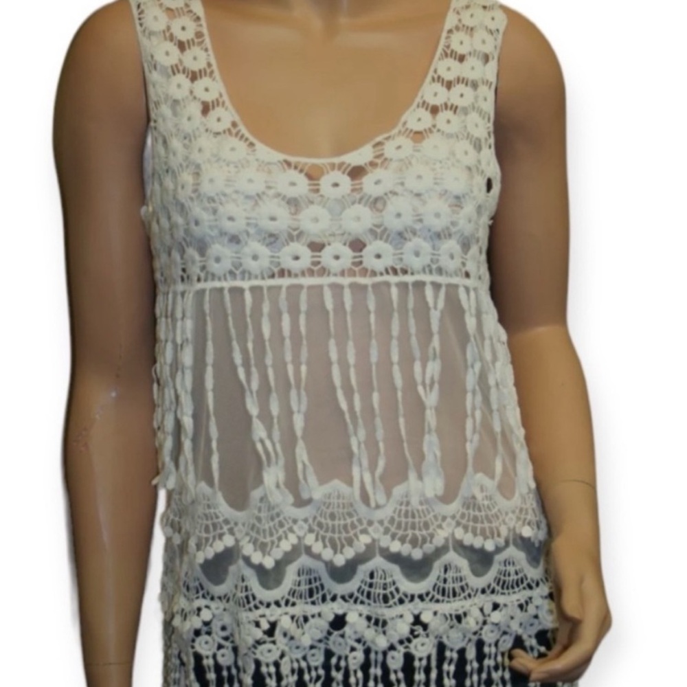 Bohemian style Chic Crochet Lace Sleeveless Top - Crystal K